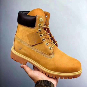 Designer Waterproof Genuine Leather Work Boots Autumn Winter Warm Outdoor High <b>Top</b> Leather <b>Walking</b> Shoes Hiking Boots - Product Image 1