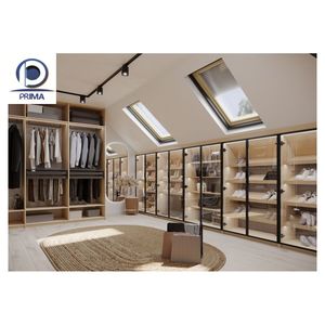 PRIMA industrie Style italien <span class=keywords><strong>vestiaire</strong></span> ouvert U forme armoire armoire métal verre porte promenade dans armoire vêtements <span class=keywords><strong>placard</strong></span> - Product Image 6