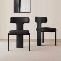 Chaise de salle à manger design minimaliste de style italien, dossier en bois de hêtre, pour usage en conférence/commode, modèle moderne et simple pour salle à manger