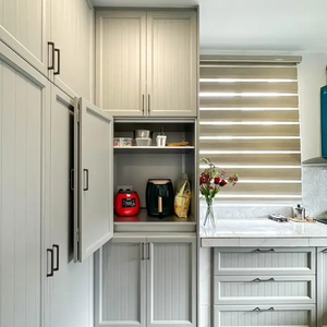 Tủ BẾP NHÔM hiện đại thanh lịch thiết lập với bàn đá nhân tạo cho trung tâm mua sắm và sử dụng ăn uống - Product Image 4