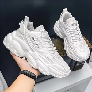 Zapatillas Deportivas Blancas con Cordones y Malla Transpirable, Punta Redonda, para Hombre, Todas las Temporadas, Suela de Goma EVA - Product Image 2