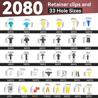 Kit de 2080 attaches en nylon multi-spécifications avec boîte de rangement