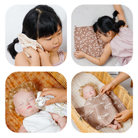 100% coton doux serviette de soin infantile allaitement burp bavoirs en tissu multifonctionnel serviette d'allaitement 3 pièces ensemble
