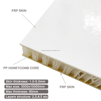 Panneau de cloison coloré 4x8 en plastique renforcé de fibre de verre, noir et blanc, panneau mural en PRV, noyau en nid d'abeille polymère