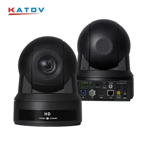KATO VISION กล้องโดม Ptz สีดำหมุนได้355องศา,เอาต์พุต IP HD MI 3G-SDI สำหรับกระจายเสียง