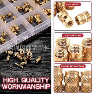 Brass Nut Set 145Pcs M2 M3 M4 M5 M6 Size Copper Plated Threaded Nuts For Craft Supplies - Product Image 3