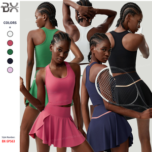 Очень милые теннисные юбки, спортивные майки и юбки, комплекты для бадминтона, гольфа, фитнеса с карманом, шорты - Product Image 1