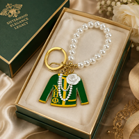 Vente en gros directe usine Yiwu : Accessoire breloque chaîne de perles avec lettres grecques Chi Eta Phi Sorority et pendentif Caduceus Soror 1932 DIY