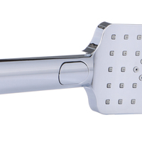 Pommeau de Douche Rectangulaire en Plastique ABS Chromé Double Face à Triple Sortie d'Eau Économiseur d'Eau et Massant pour Hôtels (Vente en Gros)