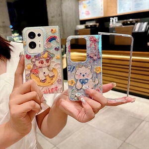 Thời trang 3D Sparkle Pha Lê Kim Cương Bling long lanh mềm TPU chống sốc điện thoại di động Trường hợp đối với Oppo tìm N2 trường hợp - Product Image 3