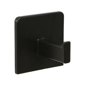 Système d'organisation <span class=keywords><strong>murale</strong></span> modulaire sans dommages |   Crochet amovible en acier inoxydable noir mat avec base transparente sans trace - Product Image 1