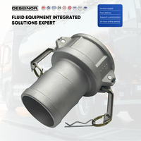 Raccord rapide C-300 à levier en alliage d'aluminium, type à bride filetée pour camion-citerne, pipeline de fluides chimiques et pétroliers