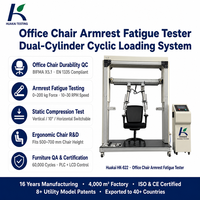 Machine d'essai de fatigue des accoudoirs de chaise pivotante, testeur de force et d'endurance des bras, 200 kg, 10-30/min, écran tactile PLC, 60K cycles
