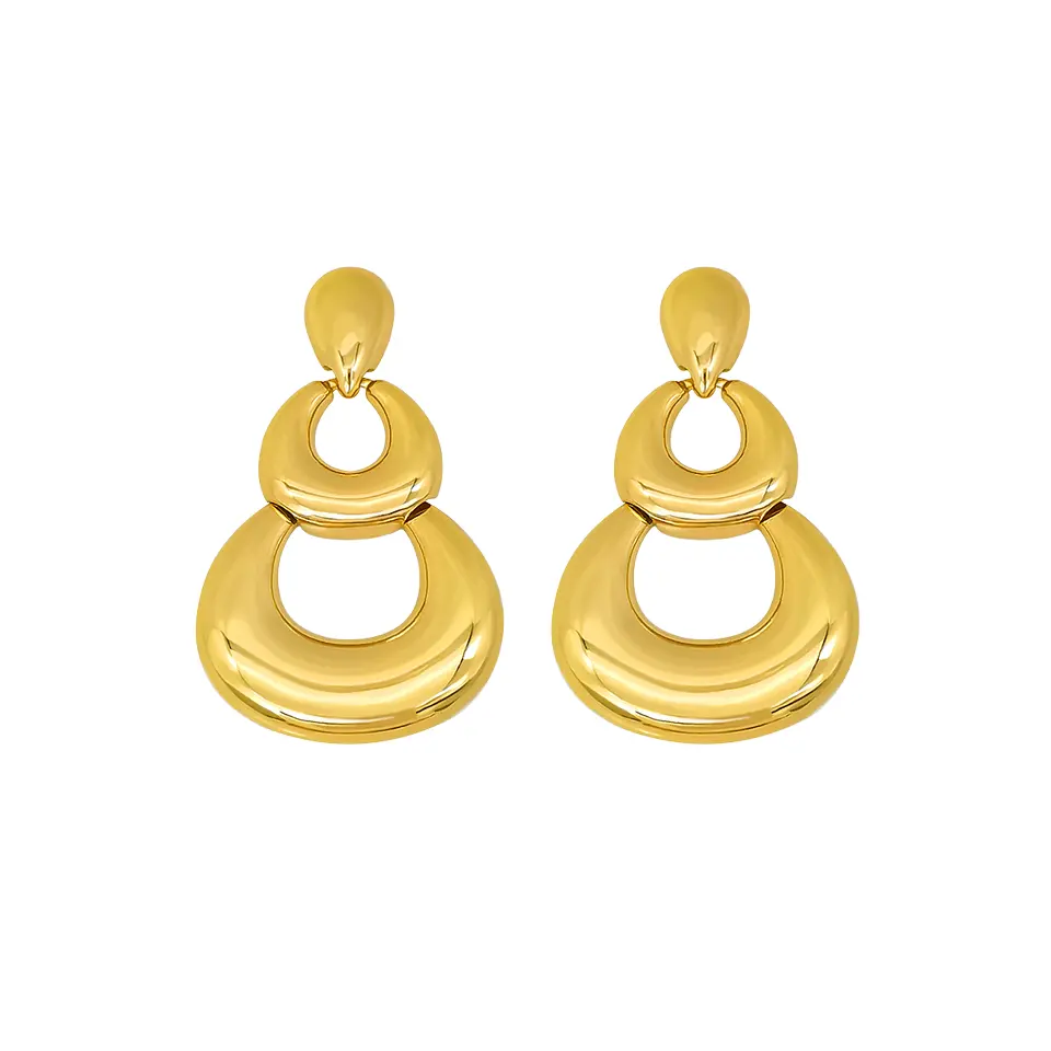 Einzigartiges Design Messing-Ohrring mit Goldfarbe plattiert Schlussverkauf Messing-Schmuck für Frau schön Messing-Schmuck Geschenk Großhandel