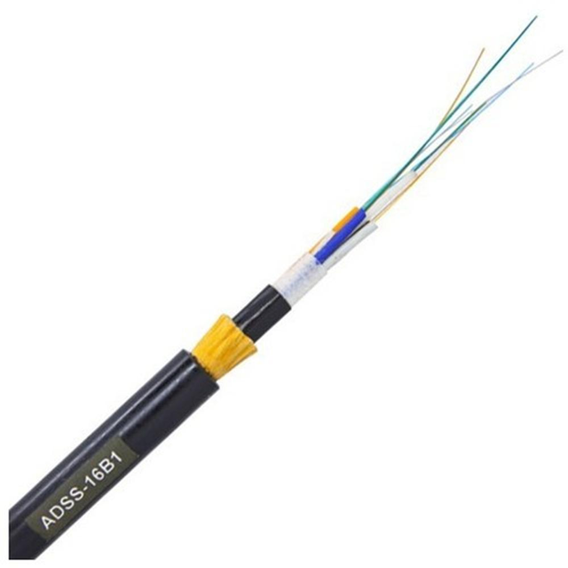 Sheng Tang Aerial ADSS Fiber Optic Cable 12-144 Core G652D PBT Loose Tube PE/AT Sheath 100M-200M Span Telecommunication Duct Use