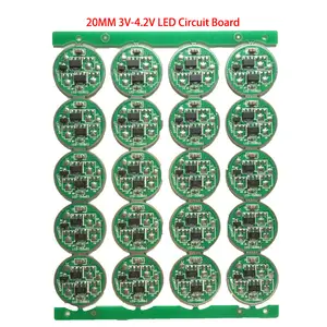 LED驱动板20毫米3v-4.2v 1模式LED手电筒驱动板1w 2w 3.2w 5w 6w用于XRE Q5 T6 XML2 U2
