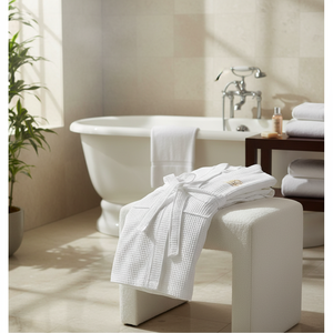 Albornoz de Hotel Serie Nemesis con Cuello Kimono, Amenidades Premium Piqu - Product Image 3