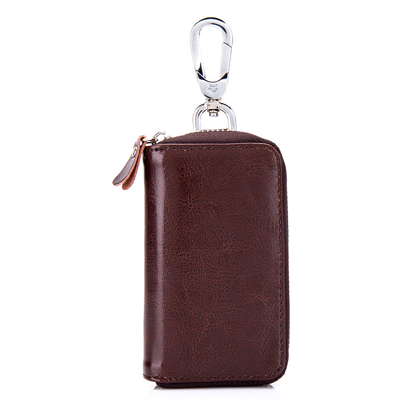 High-Quality Genuine Leather Car Key Holder Bag - YH Brand Model 9360 Key Wallet for Men Women