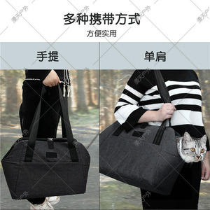 Bolsa de Transporte para Mascotas con Calefacción y Puerto USB, Control de Temperatura, para un Solo Hombro, Forro de Poliéster Negro - Product Image 3