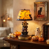Lampe de table d'Halloween, figurine en résine colorée, statue lumineuse artisanale pour la décoration de la maison et des fêtes