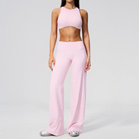 Ensemble de yoga évasé pour femmes PASUXI, neuf, de haute qualité, en nylon et élasthanne, haut de yoga et leggings de sport