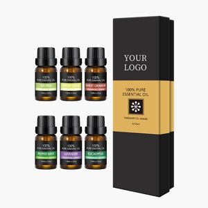 Aceites esenciales de aromaterapia de 10ml, eucalipto hidratante, lavanda, árbol de té, menta, dulce fresco para la piel, difusor corporal - Product Image 6
