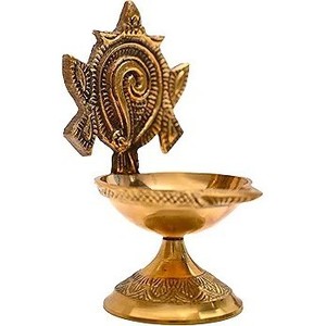 Lampe à beurre ronde en laiton de 9 cm de hauteur, lampe à huile Diwali, chandelier, éclairage décoratif - Product Image 2