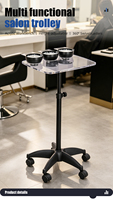 Plateau roulant en acrylique pour salon, chariot en plastique design pour mobilier de salon de coiffure