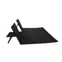 Chaise de camping d'extérieur pliable et légère avec double dossier confortable, cadre en aluminium et tissu Oxford, portable pour la plage, le parc et l'école