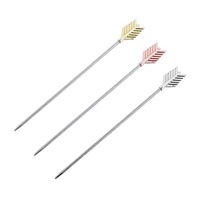Piques à cocktail écologiques en alliage de zinc, bâtonnets à vin, ensemble d'outils de bar, logo personnalisé, haute qualité, durables, réutilisables, modernes pour bar et mariage