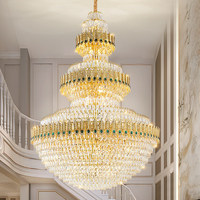 Luminaire suspendu de restaurant en cristal à hauteur réglable, design de luxe haut de gamme pour table à manger avec bande longue