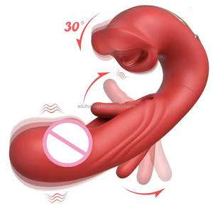 Vibratore 3 in 1 con Dildo Realistico, Lingua Vibrante <span class=keywords><strong>e</strong></span> Funzione di Sculpano, per Masturbazione Femminile, Stimolatore Clitorideo <span class=keywords><strong>e</strong></span> del Punto G, Giocattolo Sessuale per <span class=keywords><strong>Donne</strong></span> - Product Image 1