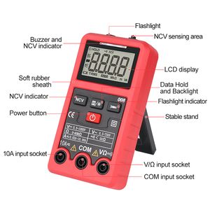 Détecteur multifonctionnel compact pour la mesure de tension 1000V, valeur True RMS, affichage 4 chiffres (0,5%+3) - Product Image 2