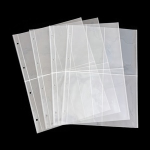 Siêu rõ ràng tấm nhựa bảo vệ giao dịch Thẻ Tay Áo chất kết dính Sheets 4 <span class=keywords><strong>Pocket</strong></span> thẻ bóng đá Pro thể thao A4 ảnh đấm Túi - Product Image 3