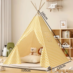 <span class=keywords><strong>Tipi</strong></span> de Lona Portátil para Exteriores, Tienda de Campaña Infantil, <span class=keywords><strong>Tipi</strong></span> para Niños, Color Gris, Tienda de Campaña Infantil Estilo Indio - Product Image 3