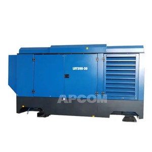 Two Stage Oil Cooled High Pressure Diesel <b>Screw</b> Air Compressor 30bar 40bar For Mining Blasting Deep Water Well Drilling Rig - Product Image 1
