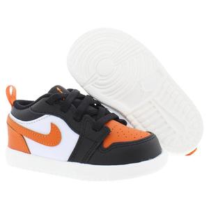 Nike Jordan 1 Low Alt Leather Zapatos para bebés y niños pequeños Black Starfish White Sail - Product Image 4