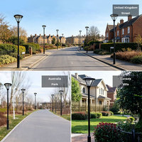 Lámpara LED Profesional de 150Lm/W para Poste de Aluminio, Tipo UFO, IP65 Impermeable, para Exteriores, Jardines, Parques Públicos y Proyectos Comerciales