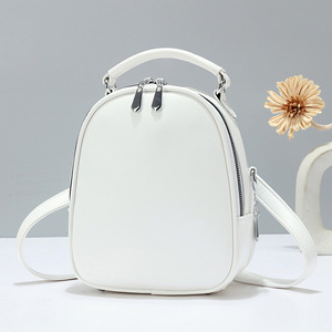 <b>Mini</b> Square Faux Leather <b>Backpack</b> With Shoulder Strap Zipper Closure Waterproof For Daily Use - Product Image 5
