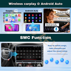 Autoradio GPS 9 Pollici 2+32G per <span class=keywords><strong>Nissan</strong></span> <span class=keywords><strong>Juke</strong></span> 2011-2017 Versione Base con Carplay Wireless, Android <span class=keywords><strong>Auto</strong></span> e Telecamera di Retromarcia AHD - Product Image 3