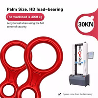Descender Aluminium 8 Ring 30kN untuk Rappelling, Belaying, dan Panjat Tebing