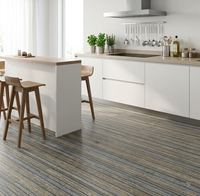 60x60 Horizontale Streifen-Teppichoptik Rutschfeste Verschleißfeste Quadratische Fliesen 60x60 für Boden und Badezimmer Küche