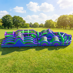 Parcours d'obstacles gonflable géant commercial, piste <span class=keywords><strong>de</strong></span> course gonflable double voie, parc <span class=keywords><strong>de</strong></span> jeux gonflables <span class=keywords><strong>de</strong></span> défi et d'escalade - Product Image 3