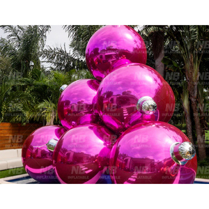 Outdoor Affordable Big Shiny <b>Balls</b> Inflatable Balloon <b>Mirror</b> Silver Smooth Ballse for Event GL-003 Inflatable Silver Smooth Shin - Product Image 3
