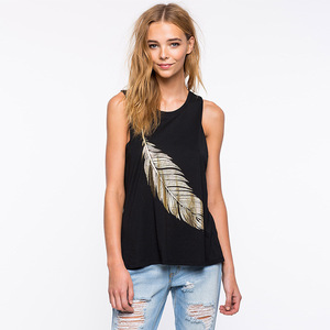 T-<span class=keywords><strong>Shirt</strong></span> <span class=keywords><strong>sans</strong></span> manches pour femmes, ample et imprimé, classique, Yoga, exercices de course - Product Image 1