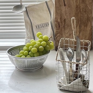 Panier de rangement multi-usages en fil de fer tressé ZJH pour la cuisine avec porte-revues et porte-journaux - Product Image 2