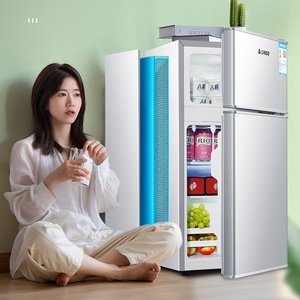 <span class=keywords><strong>Petit</strong></span> réfrigérateur à double porte avec compartiment congélateur, <span class=keywords><strong>frigo</strong></span> électrique à fréquence fixe, économe en énergie, pour usage domestique - Product Image 2