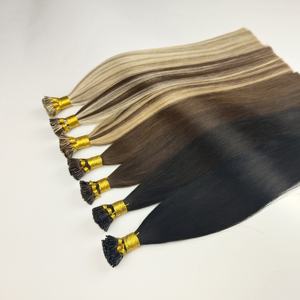 Extensions de cheveux 100% humains, brun foncé, pré-collées, Remy I Tip, extensions de cheveux naturels Remy I Tip - Product Image 2