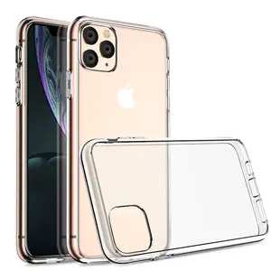New Customized Personalized Logo Wholesale TPU PC Shockproof Transparent Clear Phone Cases Luxury Phone Case