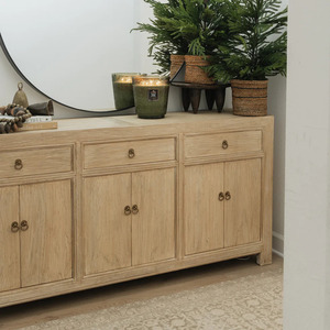 High Quality Solid Wood <b>Sideboard</b> Cabinet with Elegant Design Large Capacity Storage for Luxury Home Hotel Restaurant Furniture - Product Image 3